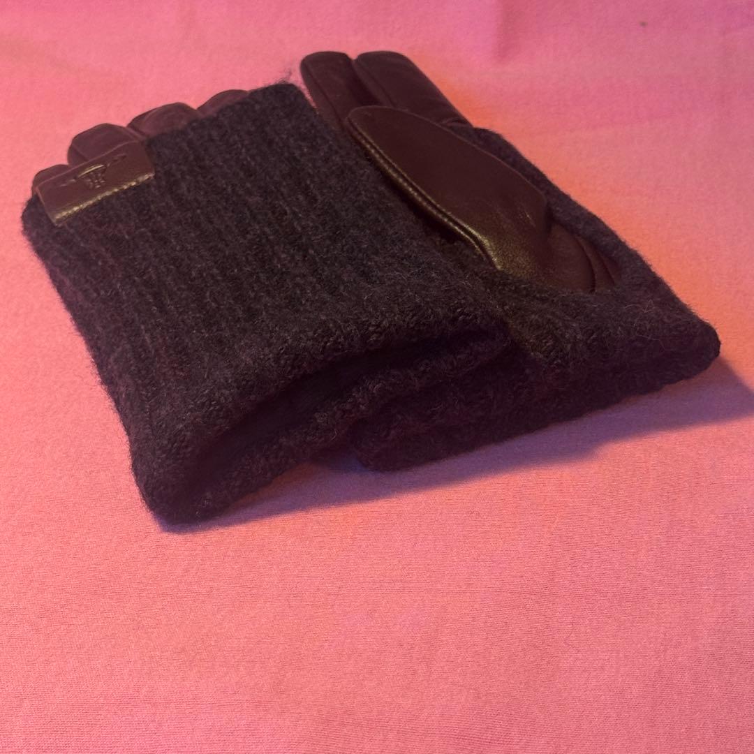 ヴィヴィアンウエストウッド 手袋 羊革 ロングリブニットカフス