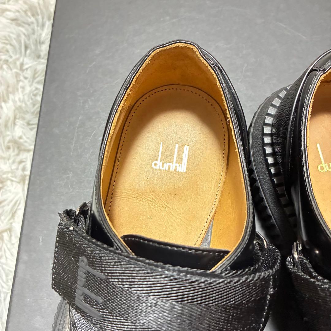 【美品】dunhill 本革 ベルクロ BLACK〈定価146,300円〉