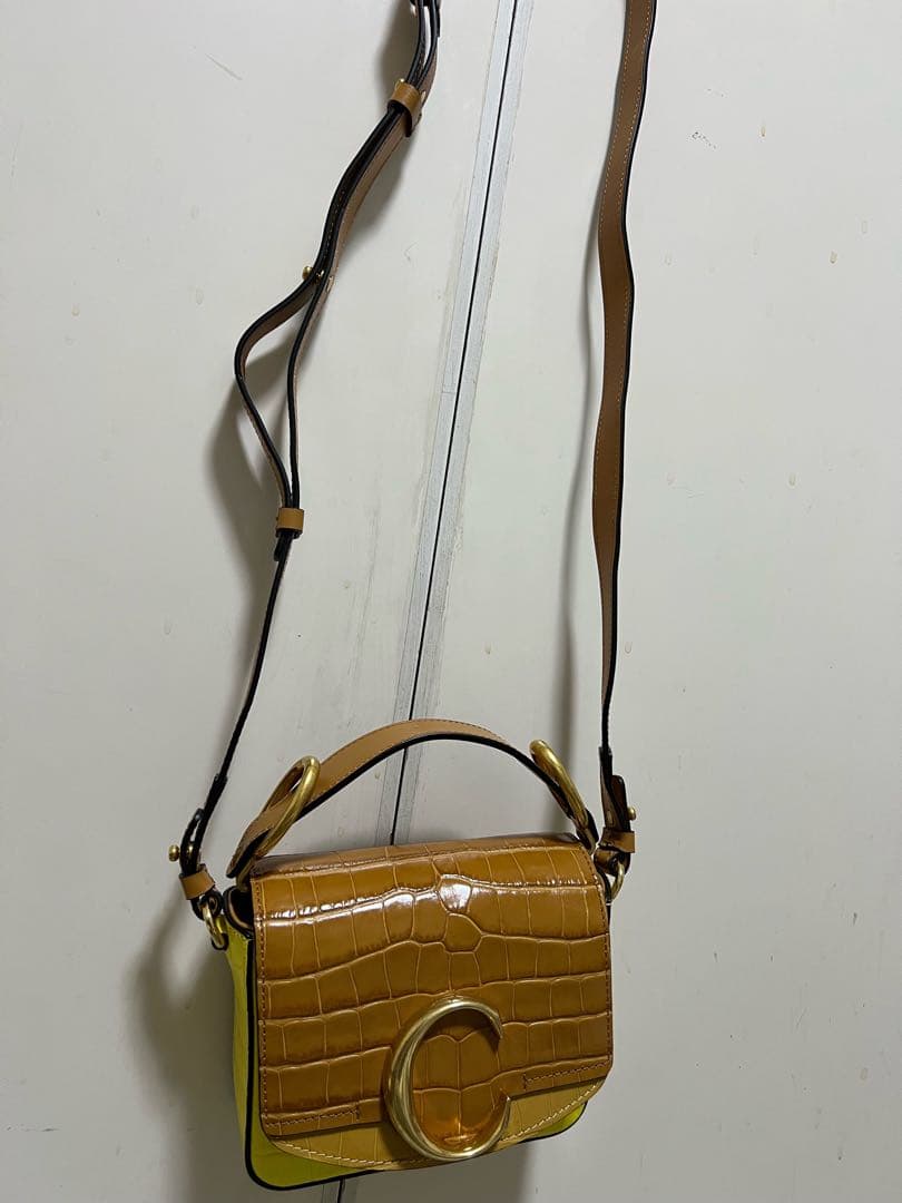 BMさん専用⭐︎クロエChloe C クロコ押しカーフレザーミニバッグ　ショルダー