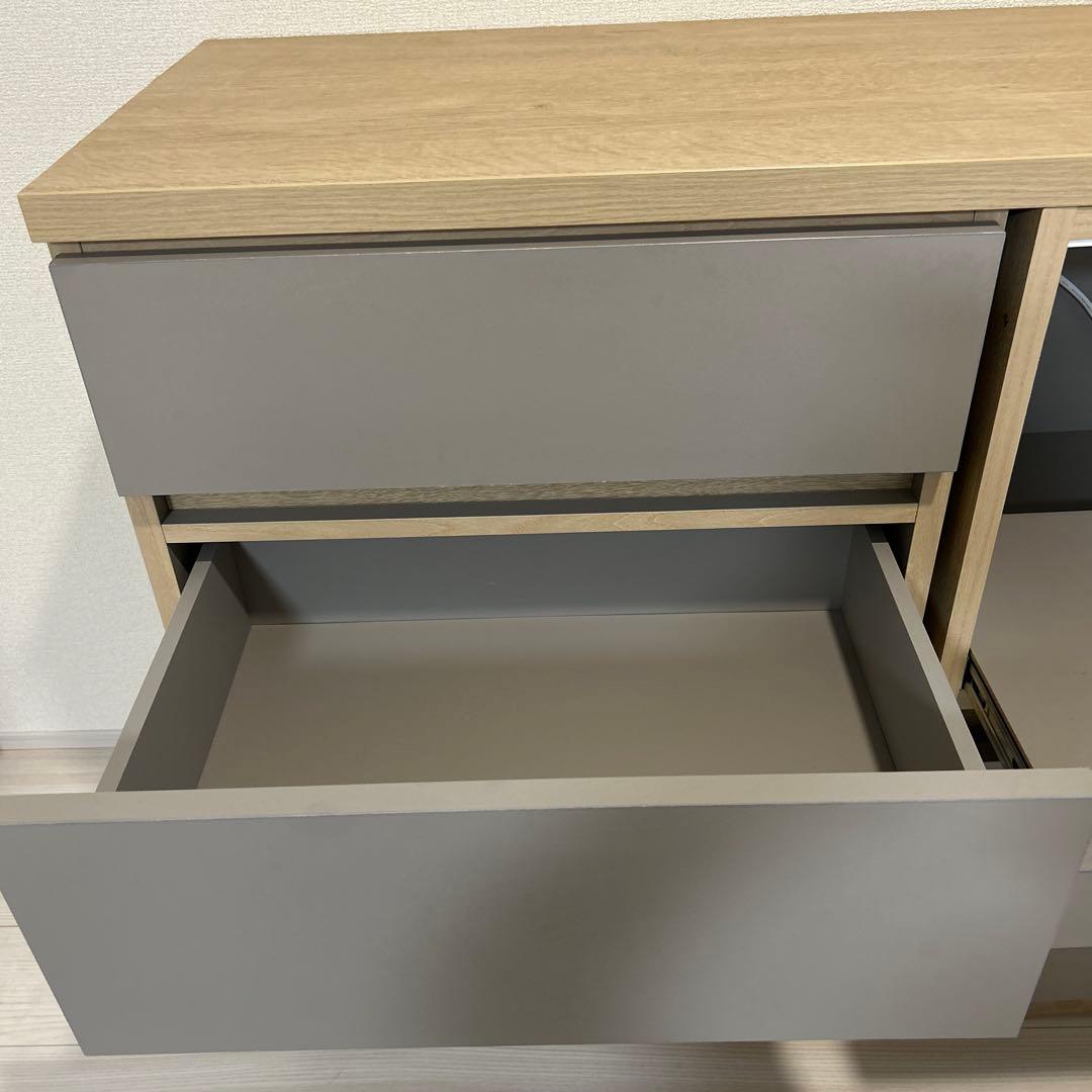 【送料込】Atom カップボード　キッチンボード＋ゴミ箱セット