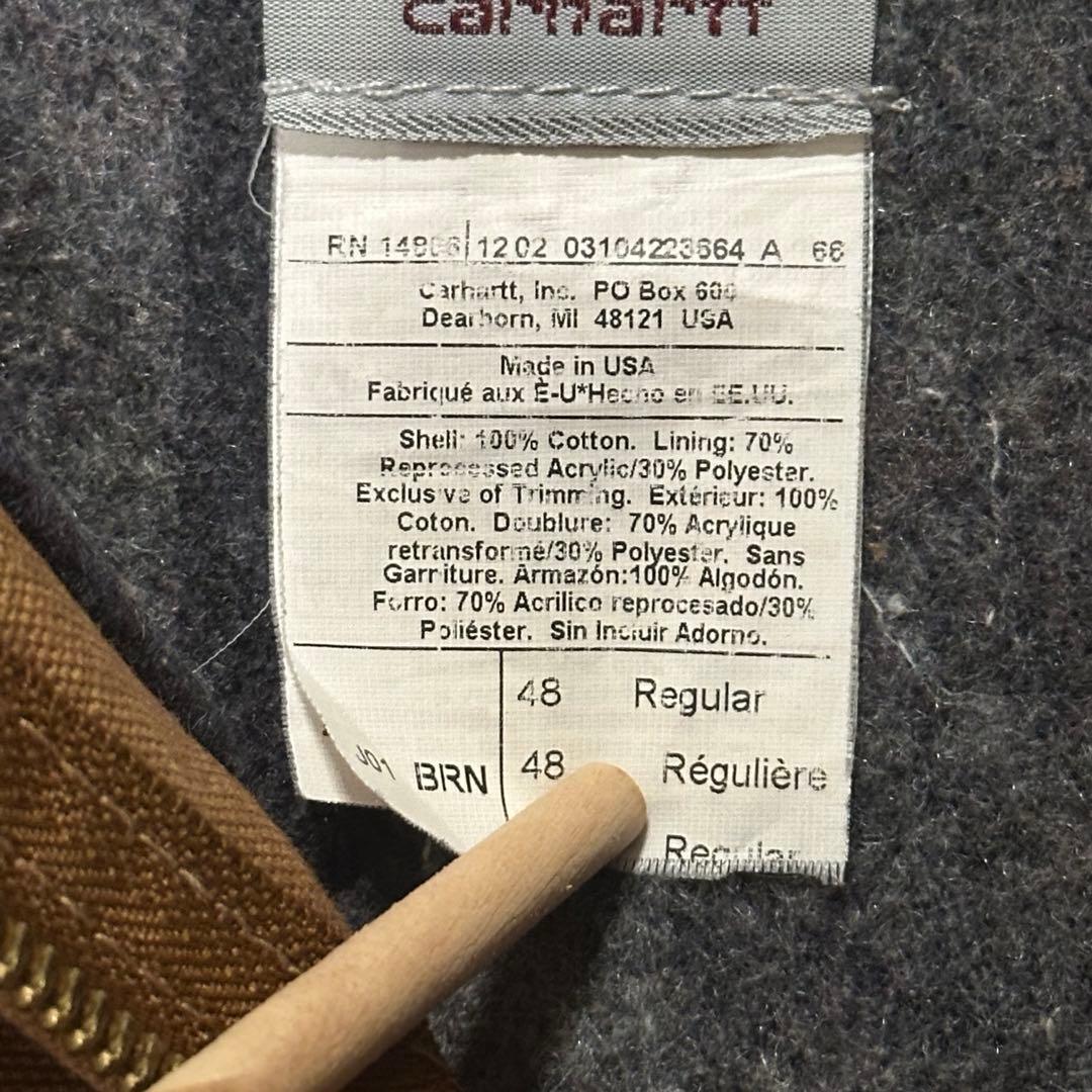 ビッグサイズ Carhartt デトロイトジャケット 企業ロゴ ダックUSA製