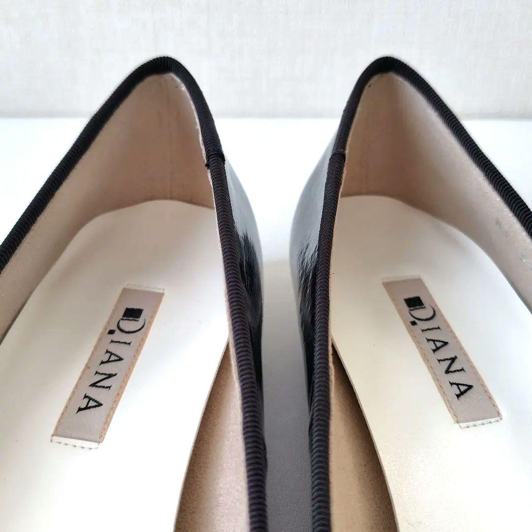 【三奈】未使用級✨️ダイアナ　バレエシューズ　エナメル　リボン　24cm