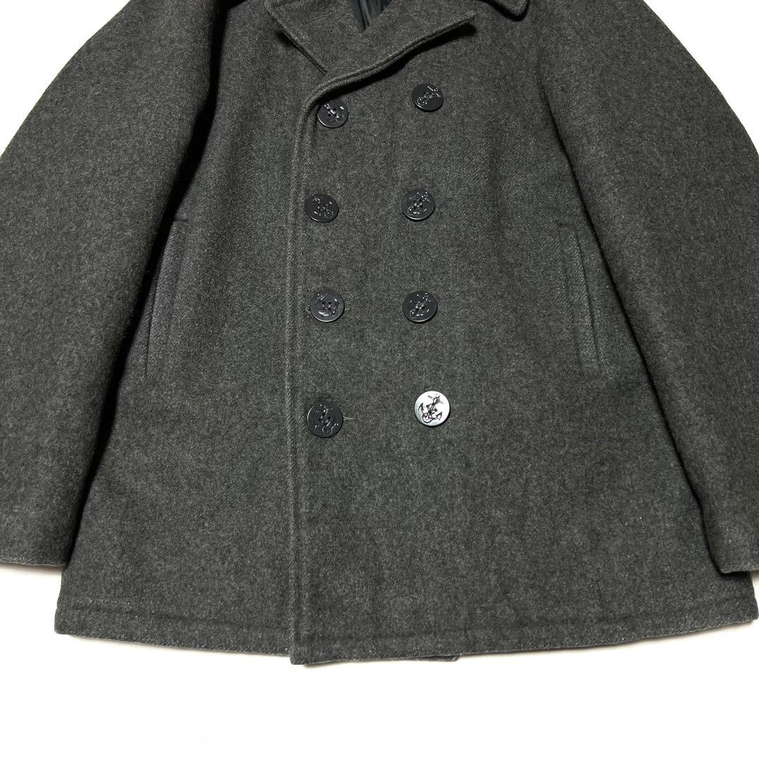 schott USA製 740N Pコート ダークグレー 42 メルトンコート