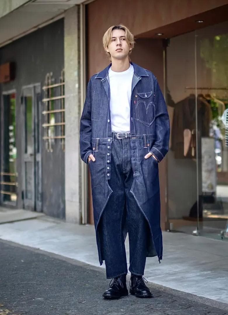 24aw　未使用　ジュンヤワタナベ×リーバイス　Wネームオーバーオールジャケット