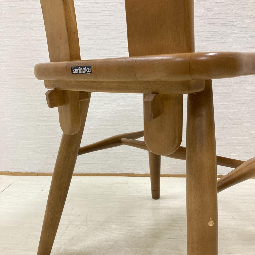 【カリモク】ルスティック　ダイニングチェア　２脚セット　椅子　カントリー B