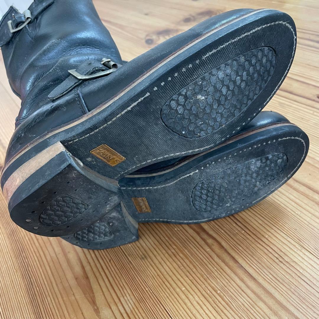 希少 廃盤 Hawkins エンジニアブーツ ワークブーツ ブラック レザー