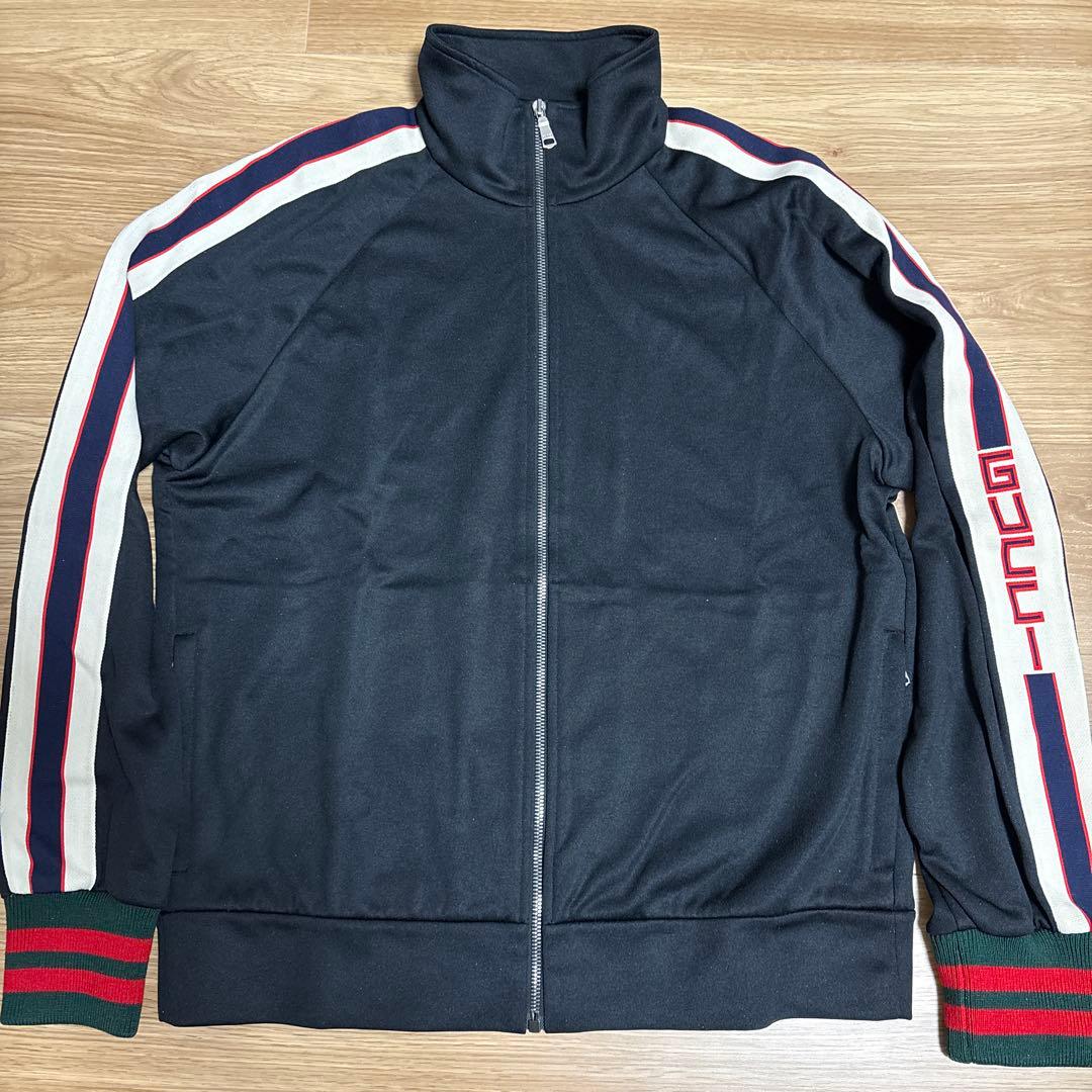 GUCCI グッチ トラックジャケット ジャージ サイドライン ロゴ S