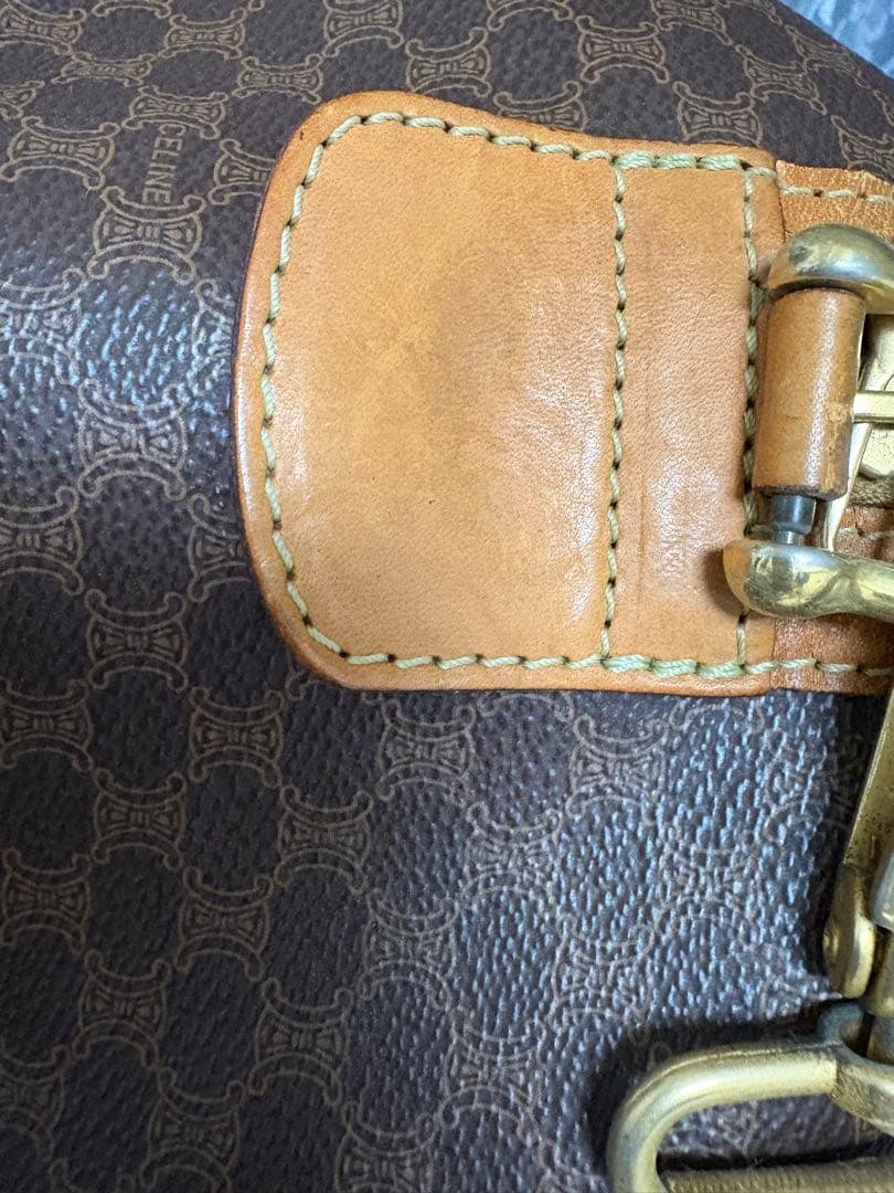 CELINE セリーヌ　マカダム　ボストンバッグ　ショルダー付き　旅行バッグ