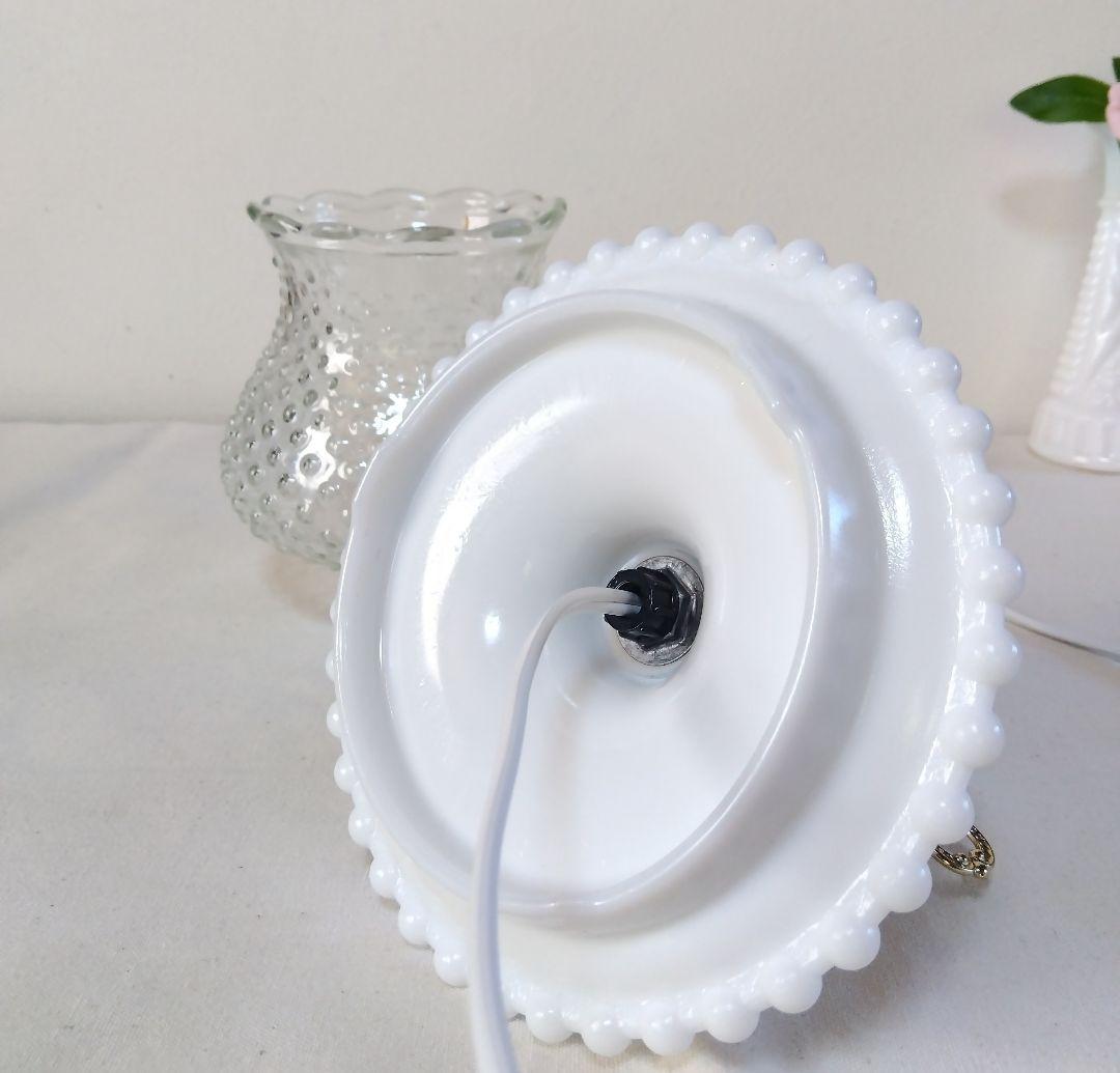 ヴィンテージ ホブネイル クリアガラス テーブルランプ レア