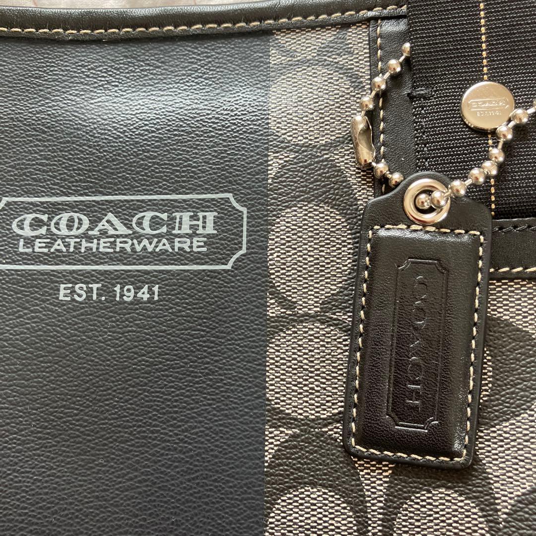 COACH トートバッグ ブラック グレー