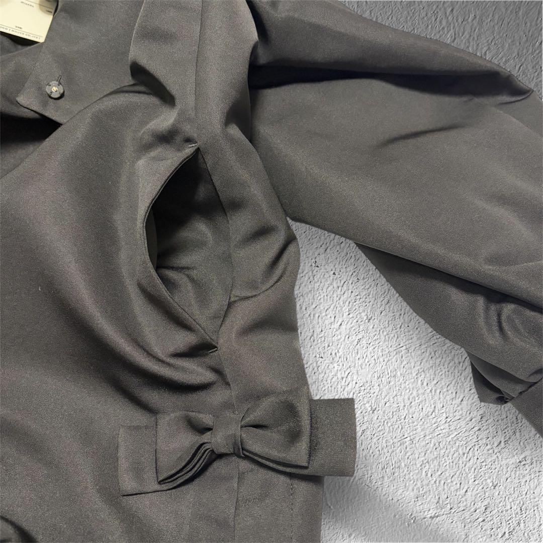 【新品タグ付き】ソーノ ドルチェリボン撥水ジャケット パール リボン ブラック