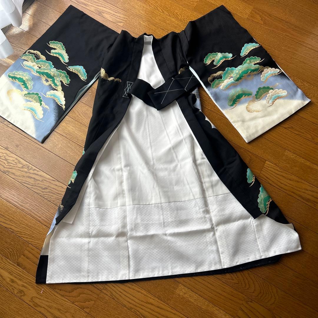 新品　正絹お宮参り　祝着　七五三　お宮詣り　長襦袢付　仕付け糸付　男の子　男児