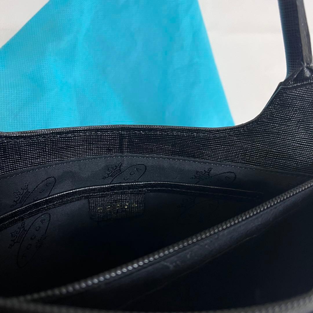 極美品◎TOCCA トッカ 2wayバッグ 黒 フラワーモチーフ　ショルダー