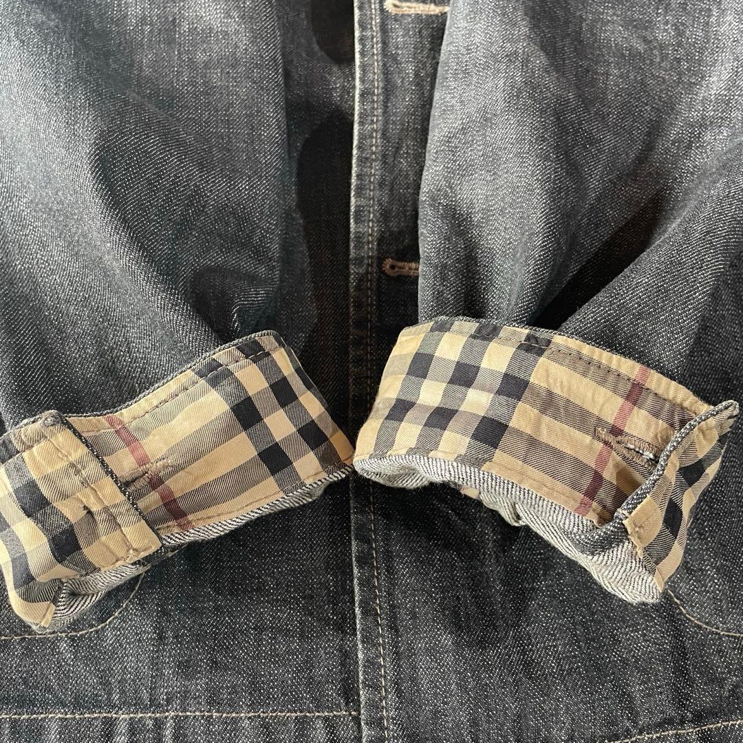Burberry デニムジャケット XL カバーオール ノバチェック 三陽商会