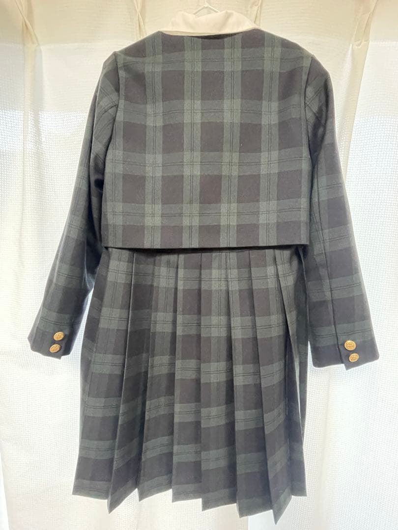 グリーンレーベルリラクシング フォーマル チェック ワンピース セット 135