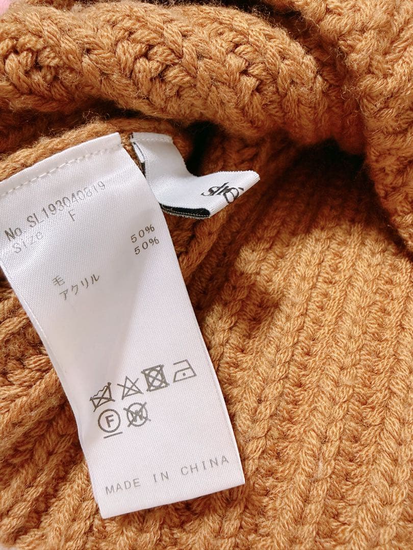 sheller シェリエ ニット　セーター　キャメル