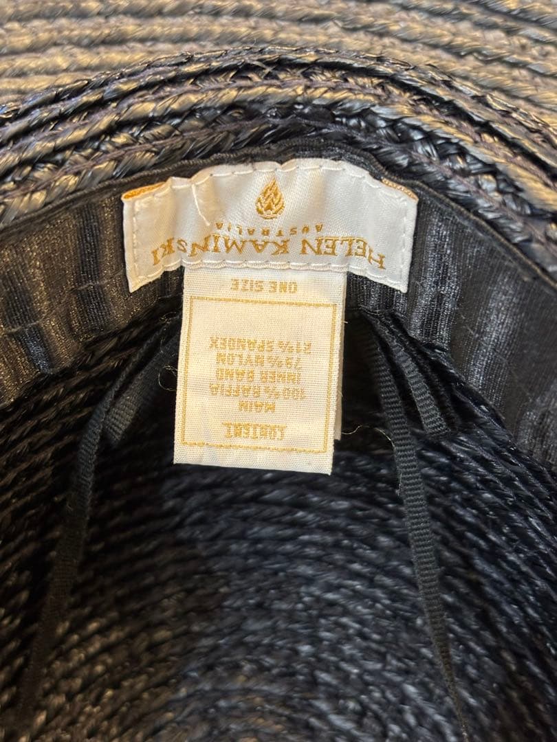 ヘレンカミンスキー　ラフィアハット　黒