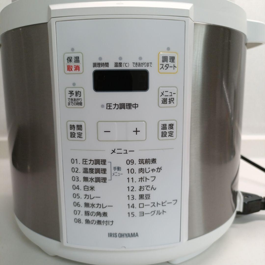 IRIS OHYAMA 電気圧力鍋6L PC-EMA6-W 2023年製