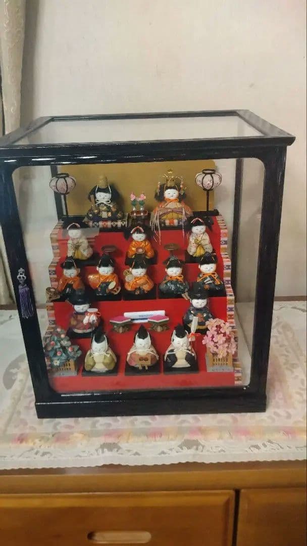 雛人形セット 15体 伝統的装飾付き