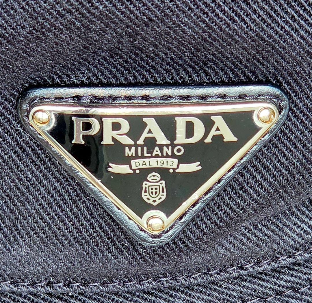 PRADA バケットハット XL 黒 正規品 コットン イタリア製