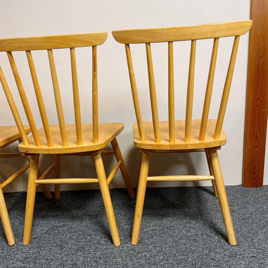 極美品　三栄コーポレーション ウィンザーチェア 3脚セット ナチュラル