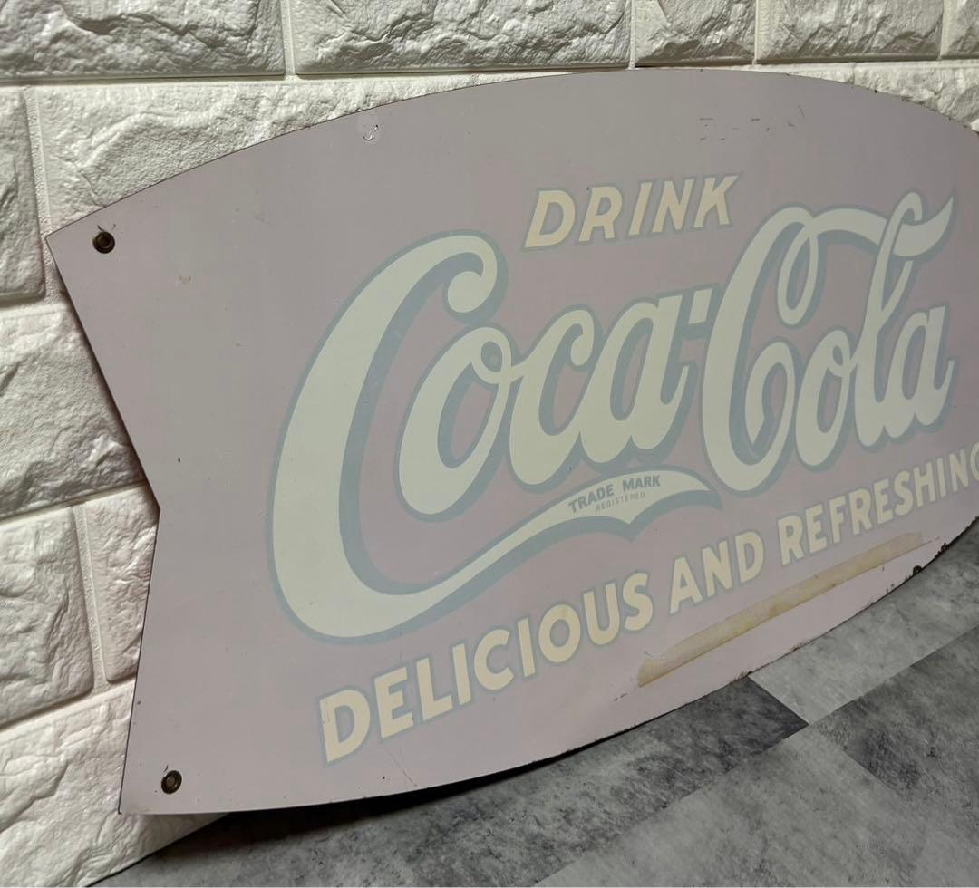 ビンテージ　レトロ　80s 90s CocaCola 看板　コカコーラ サイン