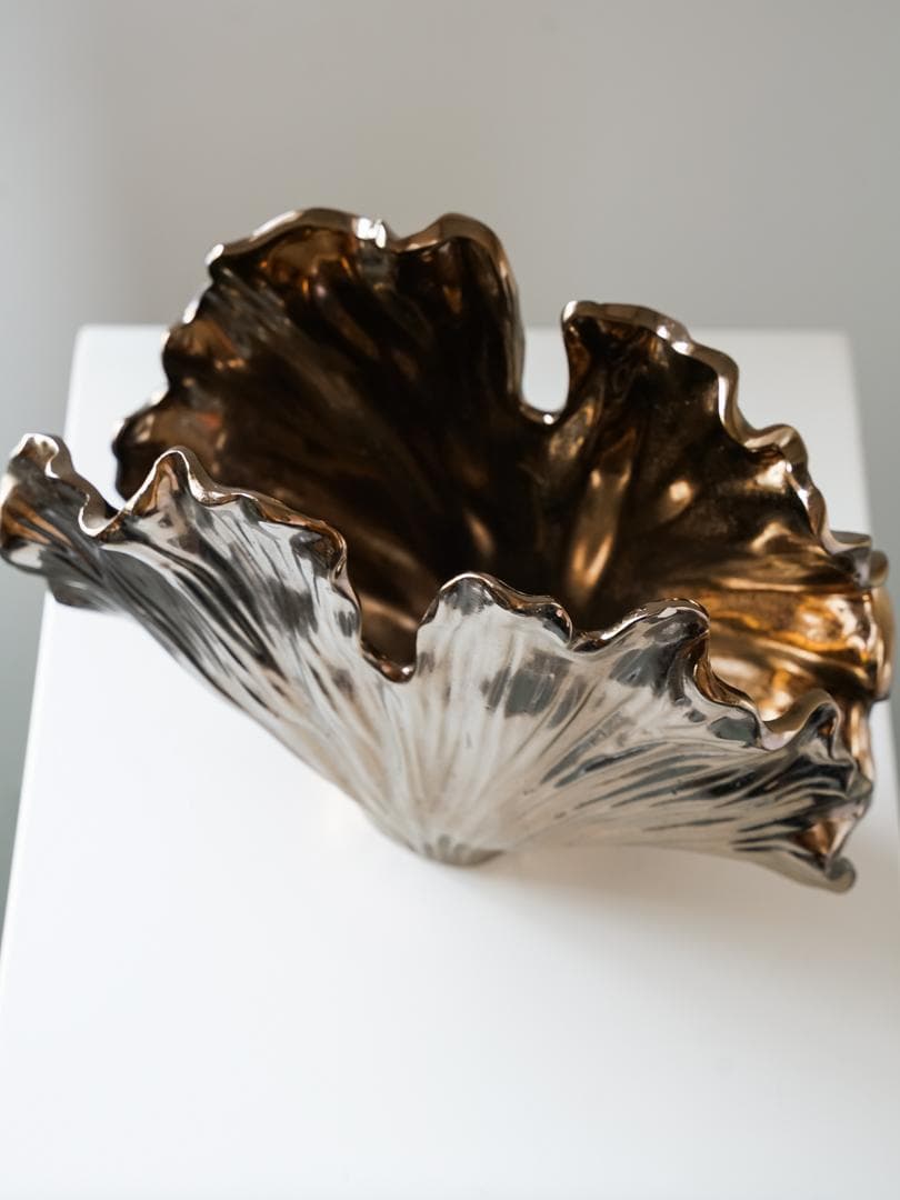 ヴィンテージ イチョウ 花器/ベース オブジェ ミッドセンチュリー