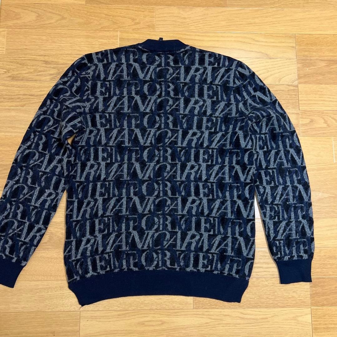 XXL【エンポリオアルマーニ】総柄ウールニット