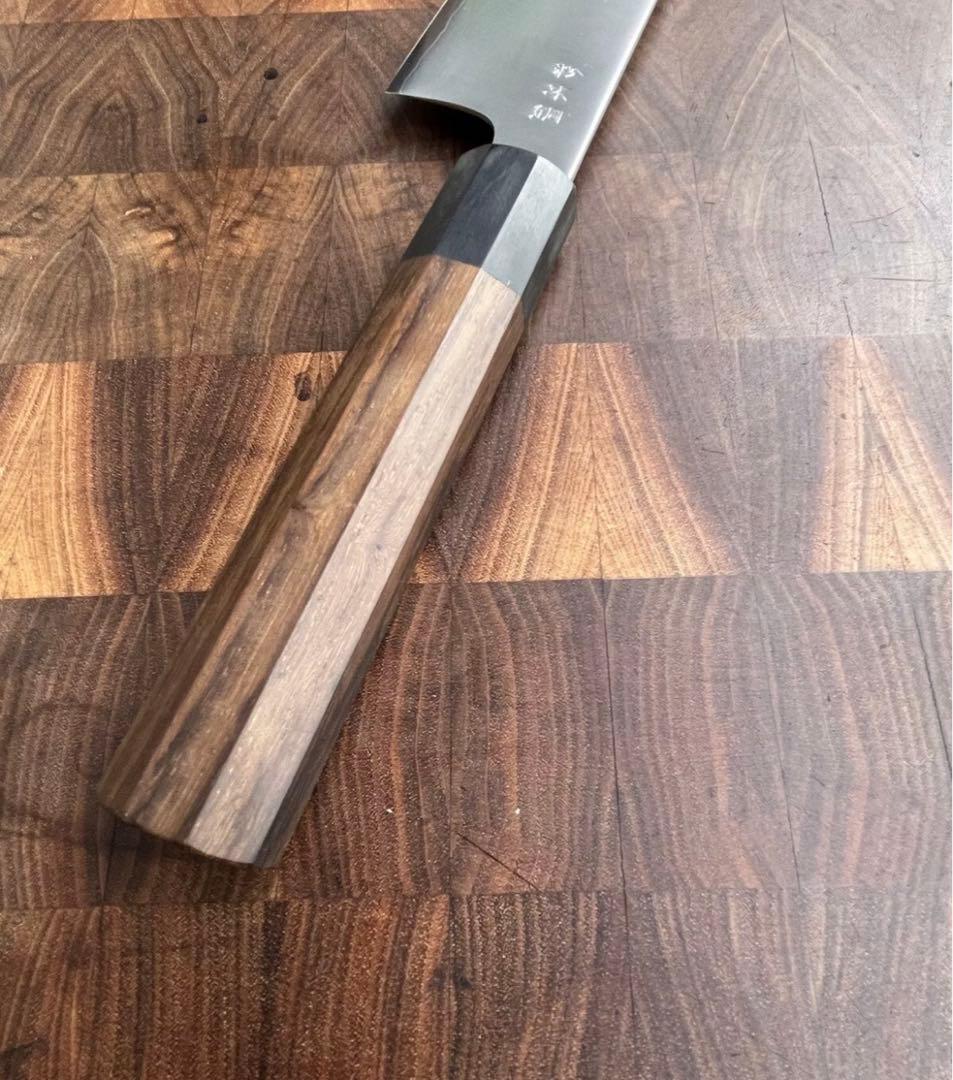 佑成 SG2 粉末ハイス鋼 牛刀　240mm 包丁　 紫檀柄　鞘付　霞仕上げ