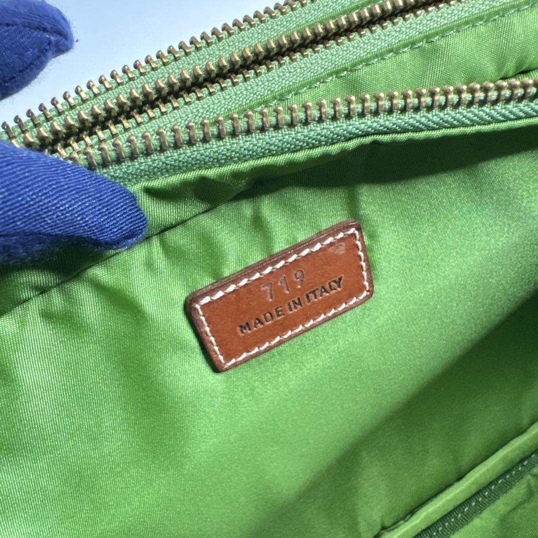 【極美品】Felisi フェリージ　ナイロンポーチ　719 グリーン