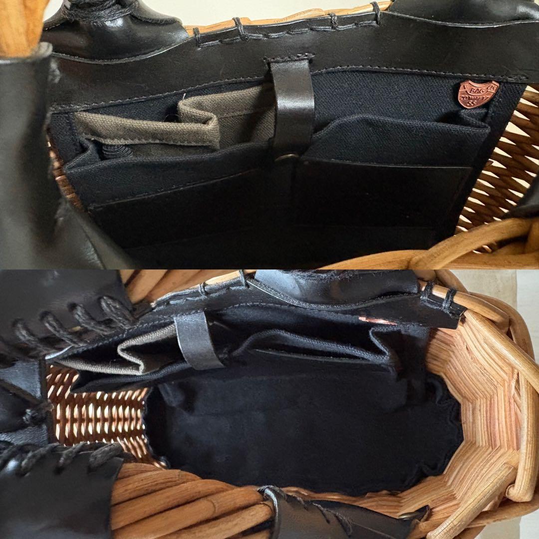 極美品　ebagos オイルショルダーミニ 紅籐 ブラック エバゴス　黒