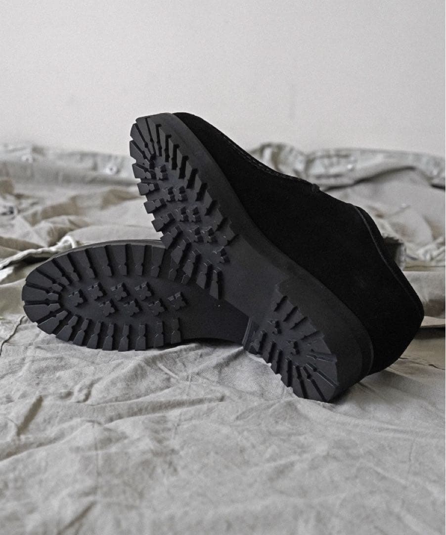 【新品】shiun BLACK SUEDE MOCCASIN　モカシン ブーツ