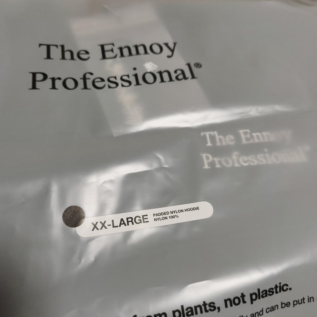 ENNOYとスタイリスト私物 PADDED NYLON HOODIE 黒 XXL