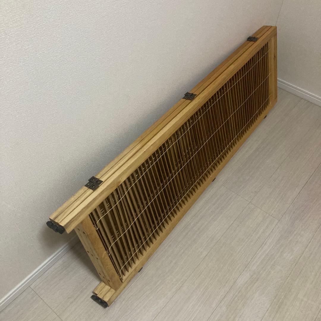 パーテーション　3連　木製　ブラインド機能付き　和風　目隠し