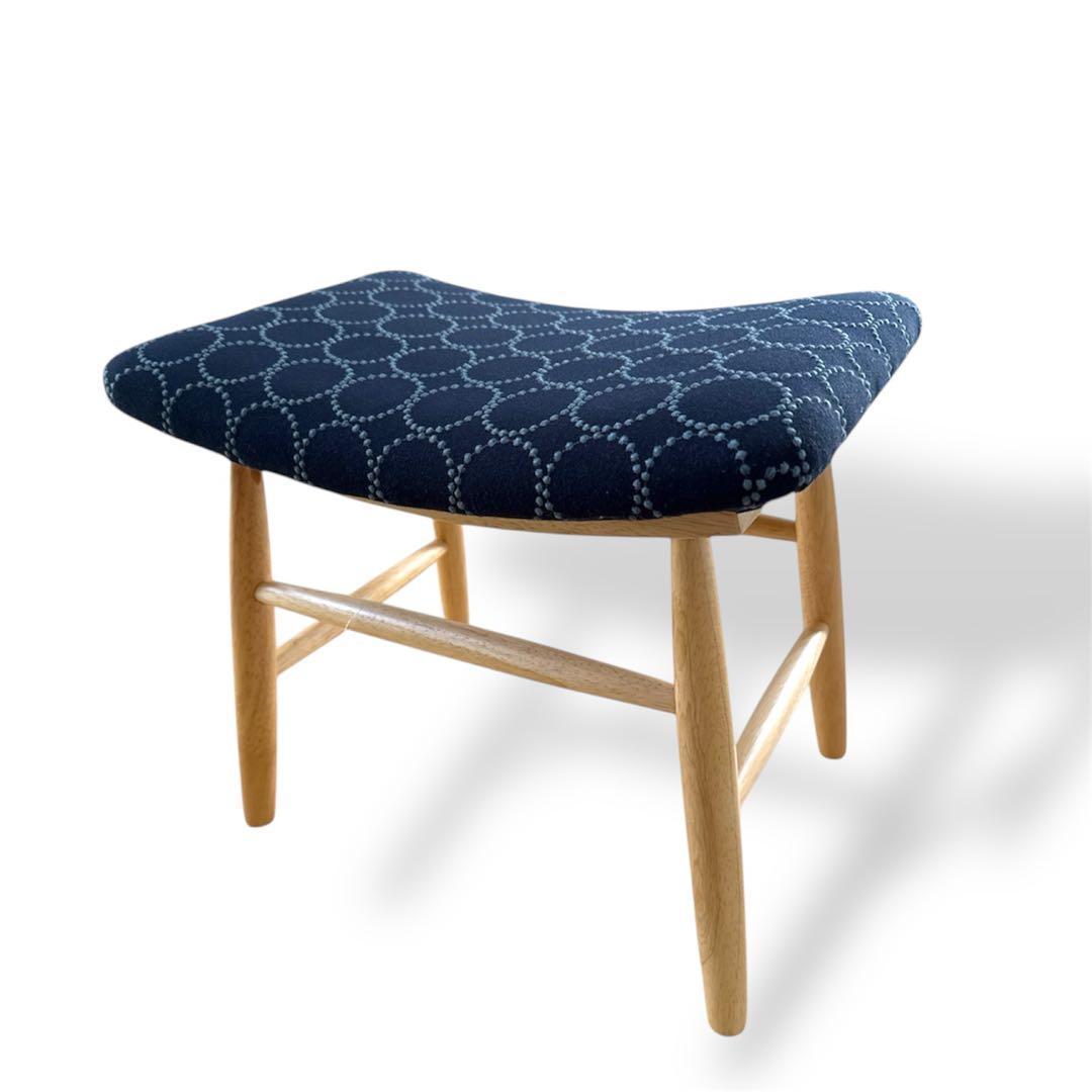 ミナペルホネン生地使用スツール　イス　椅子　チェア　オットマン　インテリア　家具