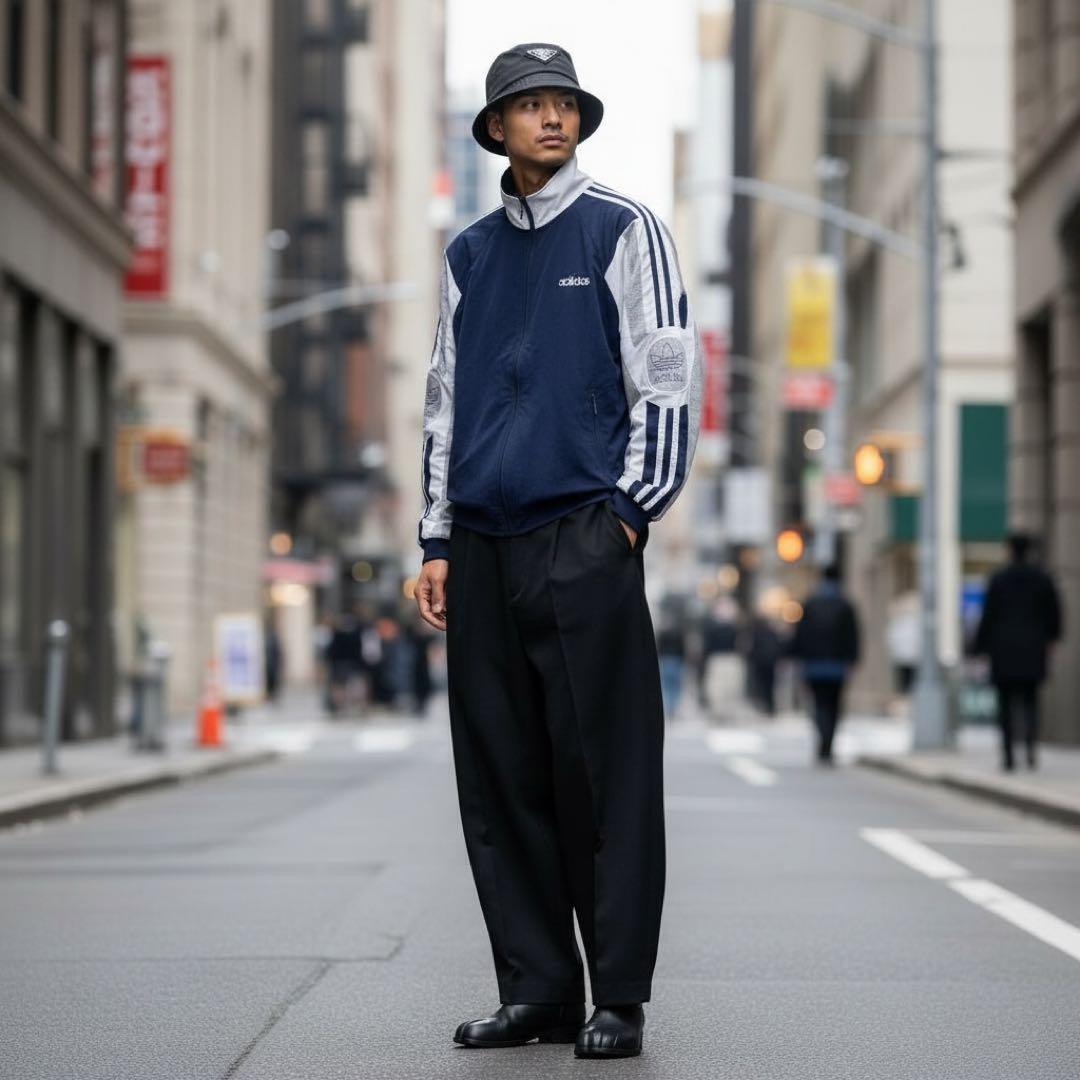 【w876】90s adidas トラックジャケット ジャージ トレフォイル