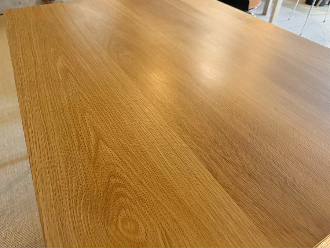 美品　toolbox デスク　完成品　ホワイトオーク　角パイプフレーム脚