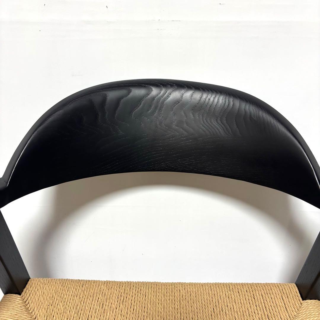 【完成品】ペーパーコード×ブラック　ダイニングチェア