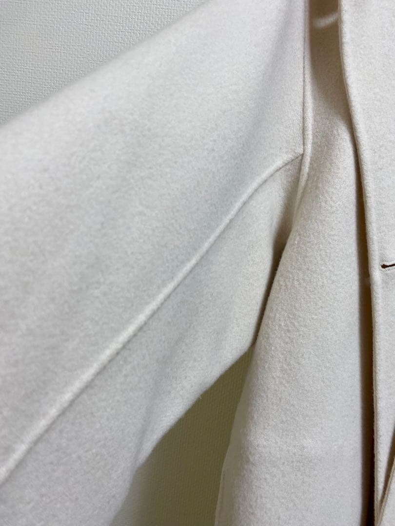 nano・universe スーパー140ウールリバーフードコート 白