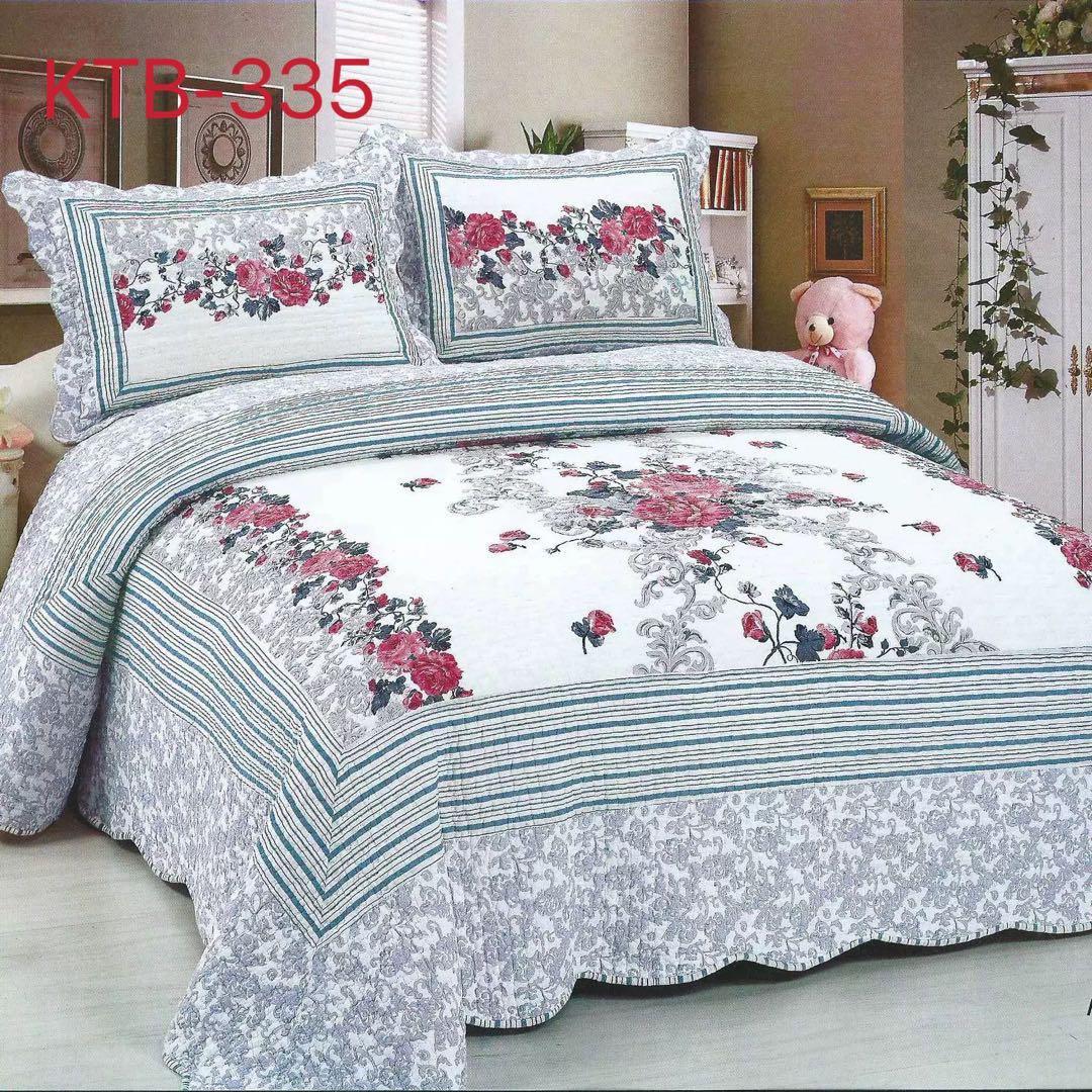 キルトベッドカバー3点セット綿マルチカバー キルティング 1126