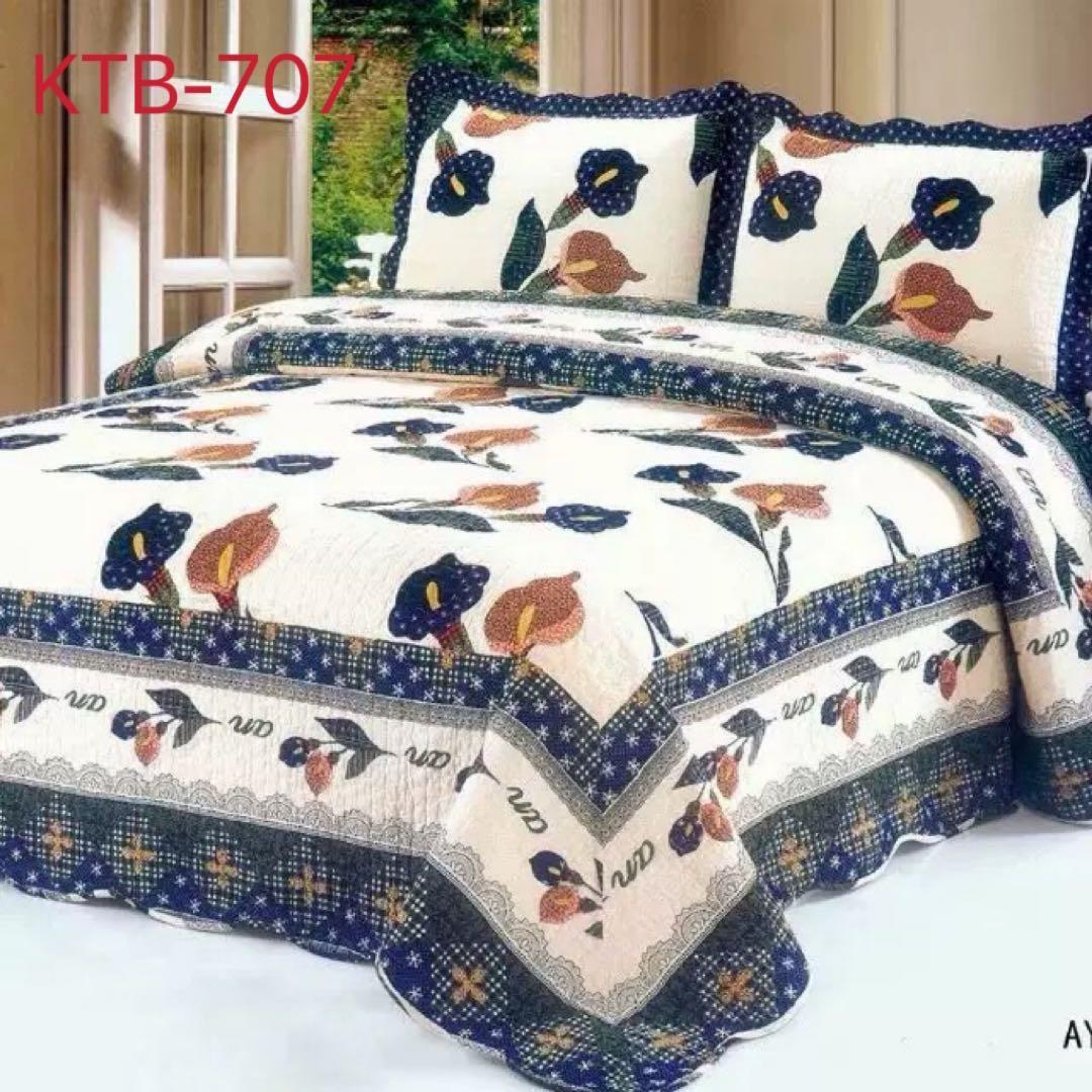 キルトベッドカバー3点セット綿マルチカバー キルティング 1126