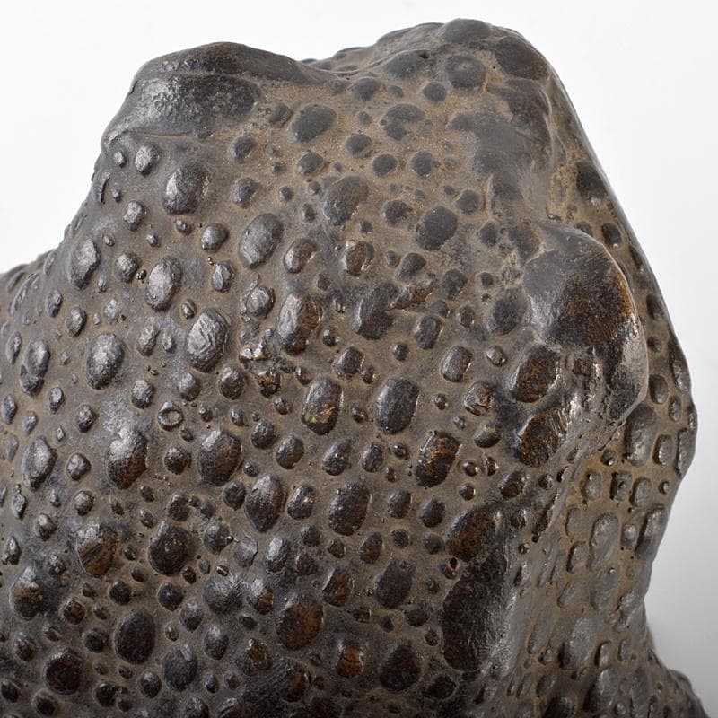 中国　古銅宣徳銅　蛙　置物　約1.9㎏　F　R6555