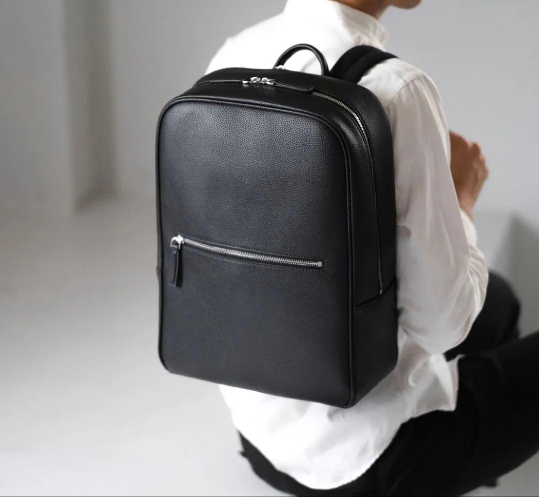 【美品】AUCENTIC Full Grain Leather Backpack
