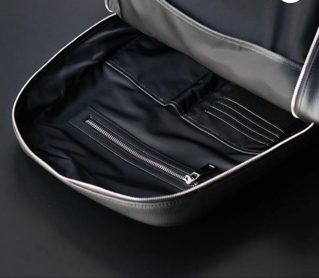 【美品】AUCENTIC Full Grain Leather Backpack