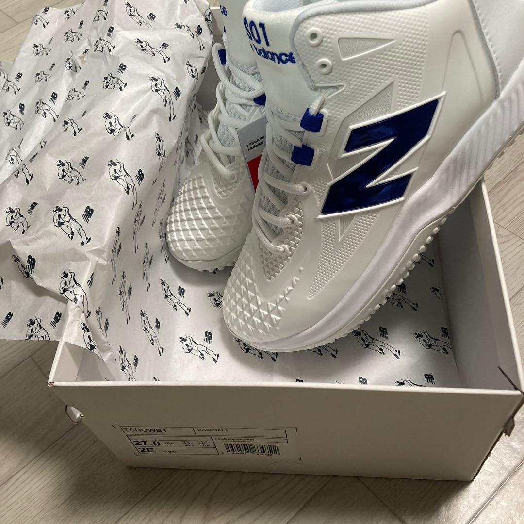 新品未使用New Balance S01 トレーニングシューズ ホワイト/ブルー