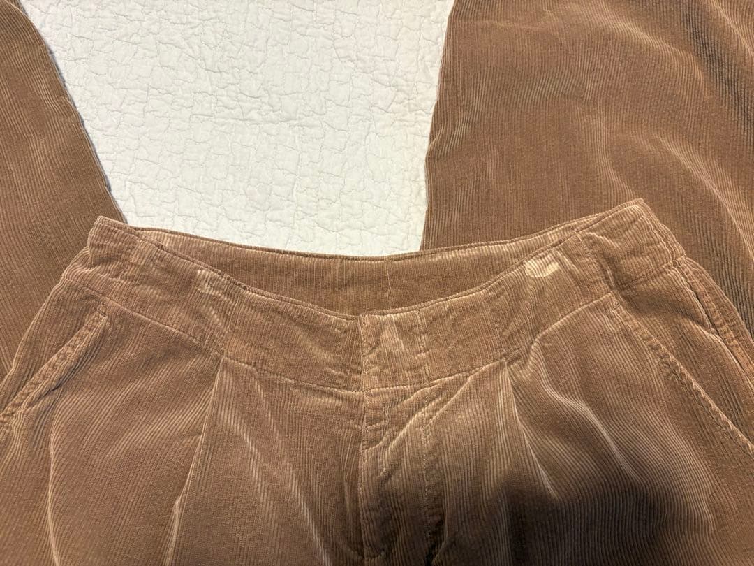 美品unfil ブラウン コーデュロイ カーゴパンツ