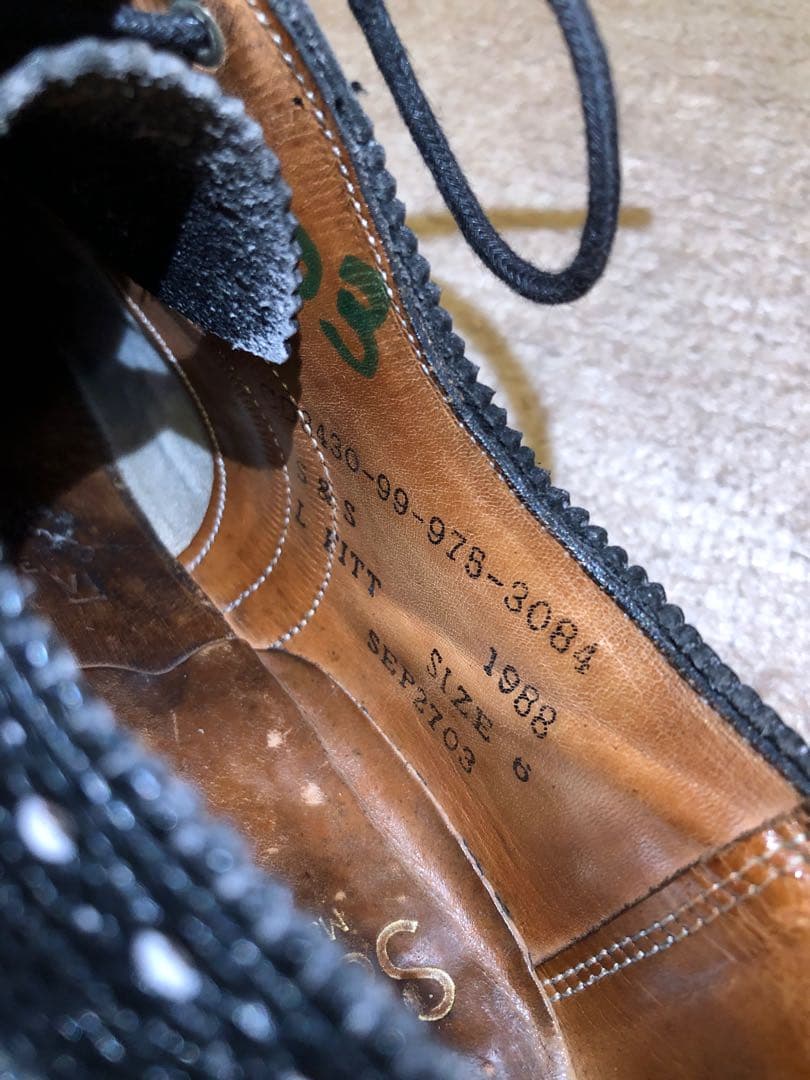 Sanders 80s 官給品 サービスシューズ　ウィングチップ