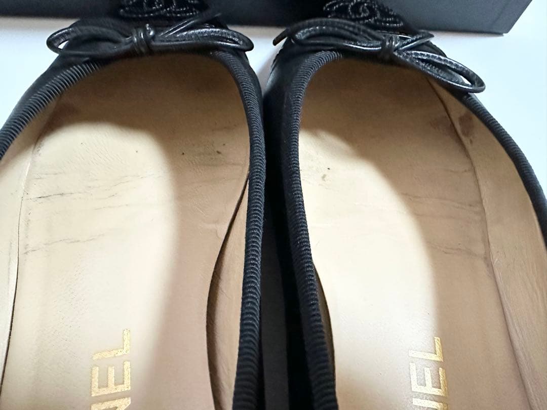 値下げ　CHANEL バレリーナ バレエシューズ 36 ブラック