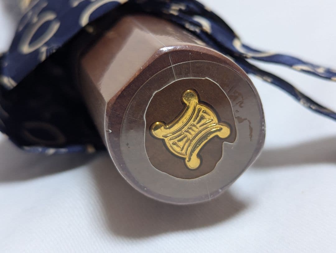 未使用保管品/廃盤品セリーヌ 折り畳み傘 Cマカダム トリオンフ ゴールド金具