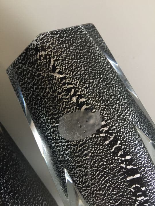 ベネチアンMURANOムラーノ イタリア　花瓶　クリスタル花瓶３点セット